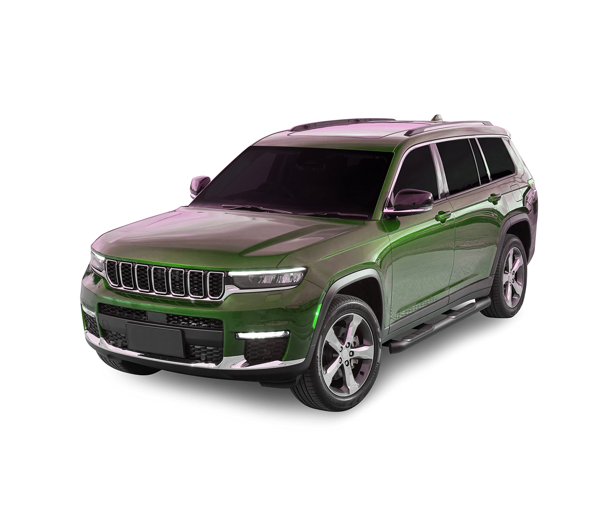 Off Road Black Horse 3in Side Steps Black Compatible with 22-25 Jeep Grand Cherokee (Excl. 22-24 4xe)-9B080205A
