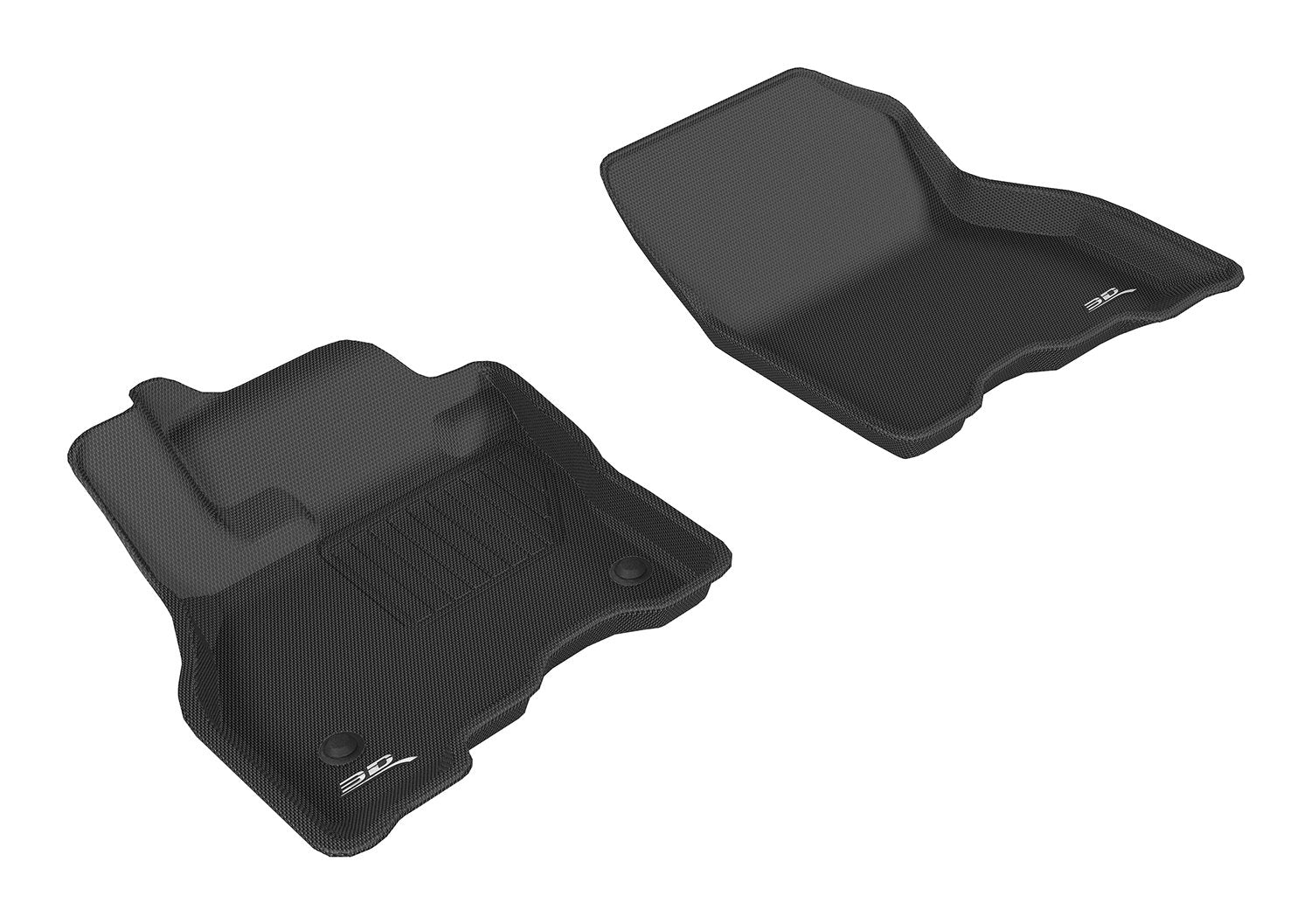 Kagu 3D MAXpider Custom Fit Floor Mat (Black) Compatible with Nissan Leaf 2013-2019 - Front Row