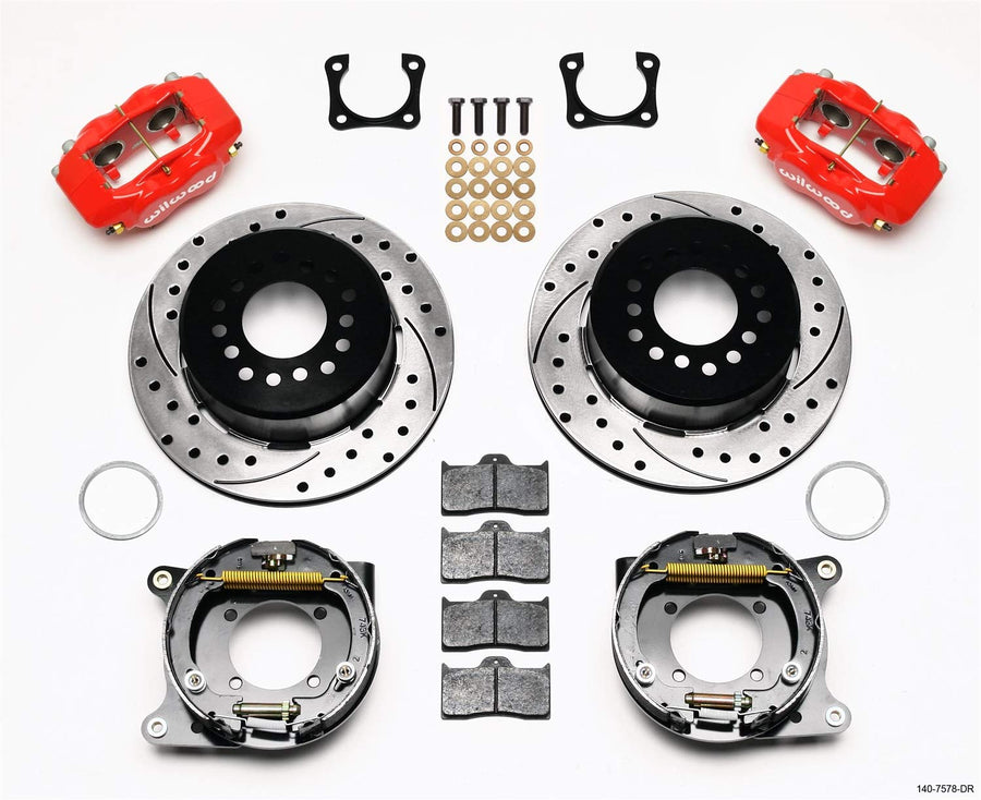 P/S FDLI Park Brake Kit, Drilled, Red