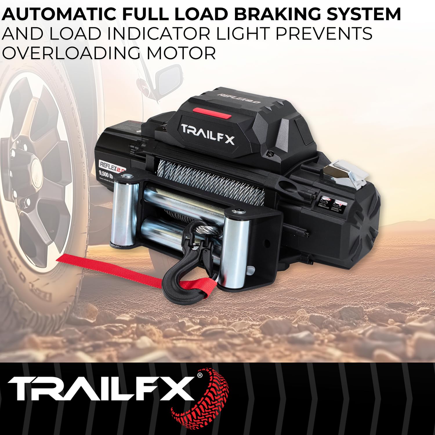 Reflex 2.0 Trailfx WR295B Winch 9.5k Wire