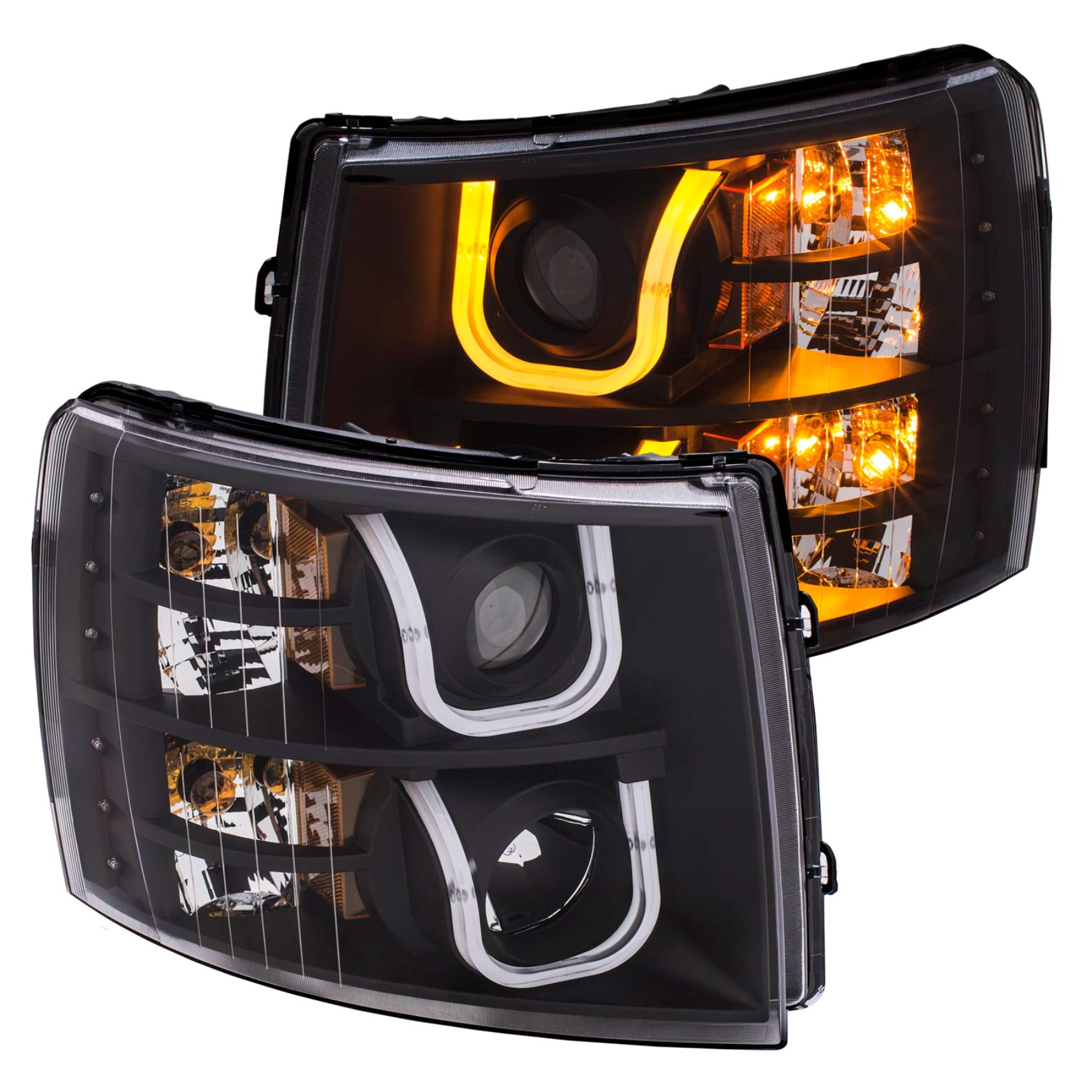 Projector ANZO Headlights With U-Bar Switch 111384
