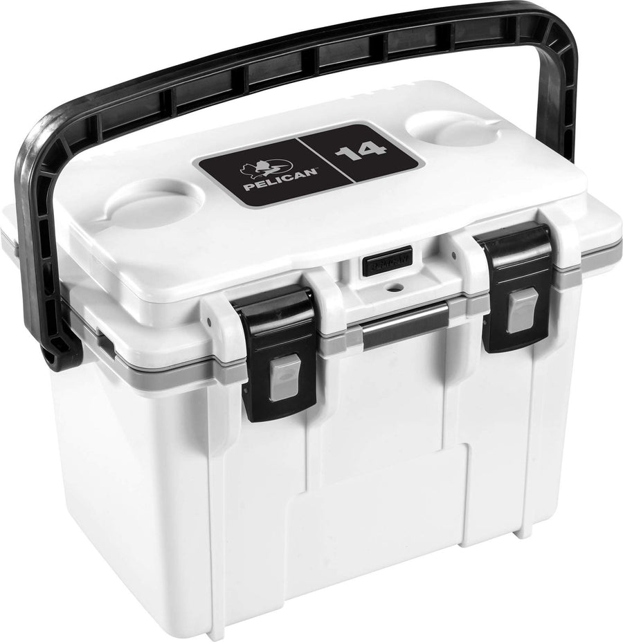 14 Quart Pelican Personal Lunch Box Cooler (White/Gray)