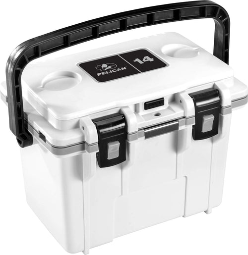14 Quart Pelican Personal Lunch Box Cooler (White/Gray)