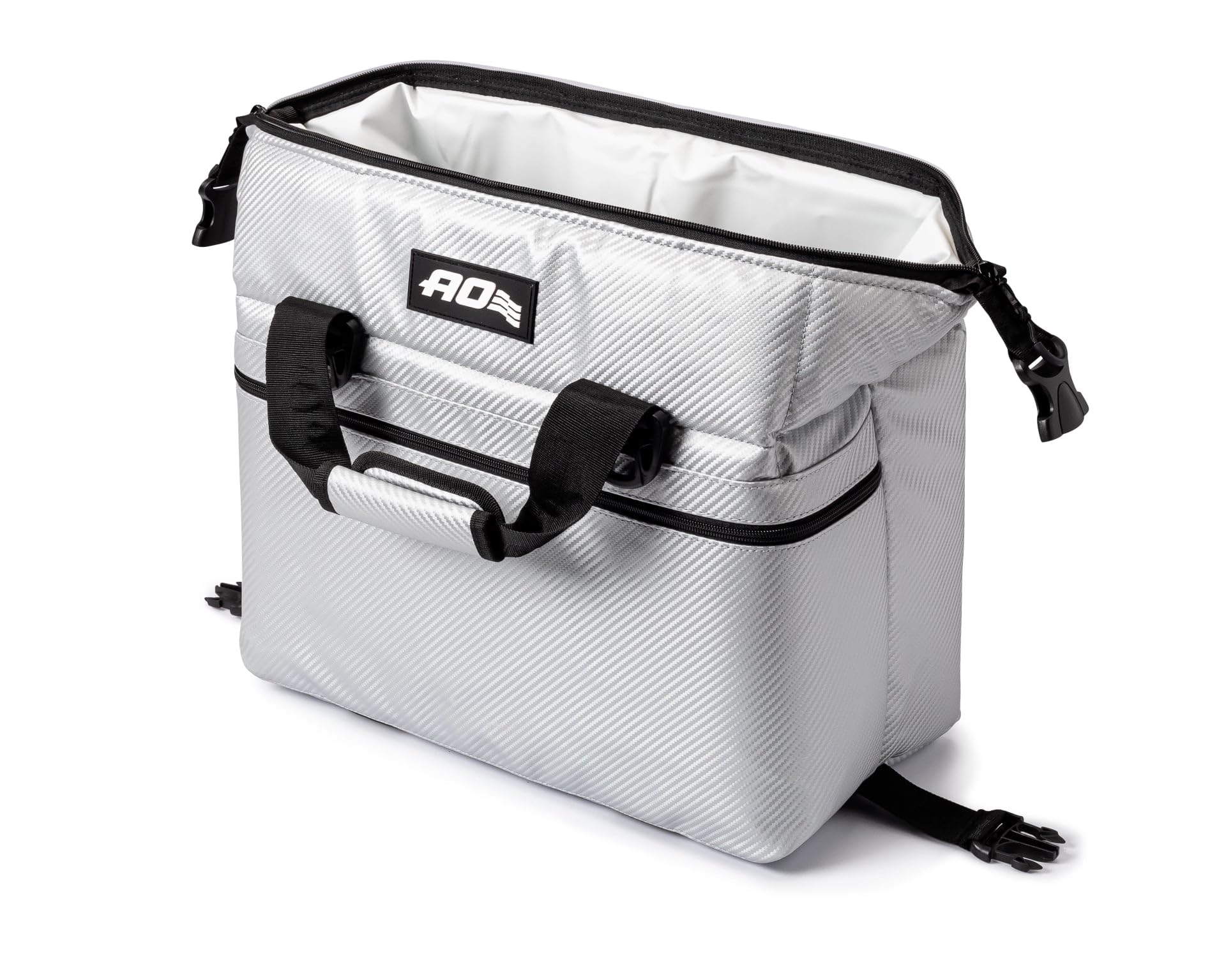 AO Coolers Carbon Expedition Soft Cooler with High-Density Insulation, Silver, 24-Can