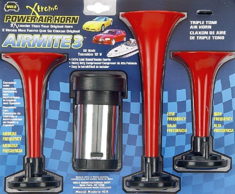 Airmite 3 Wolo (405) Trumpet Horns - 12 Volt