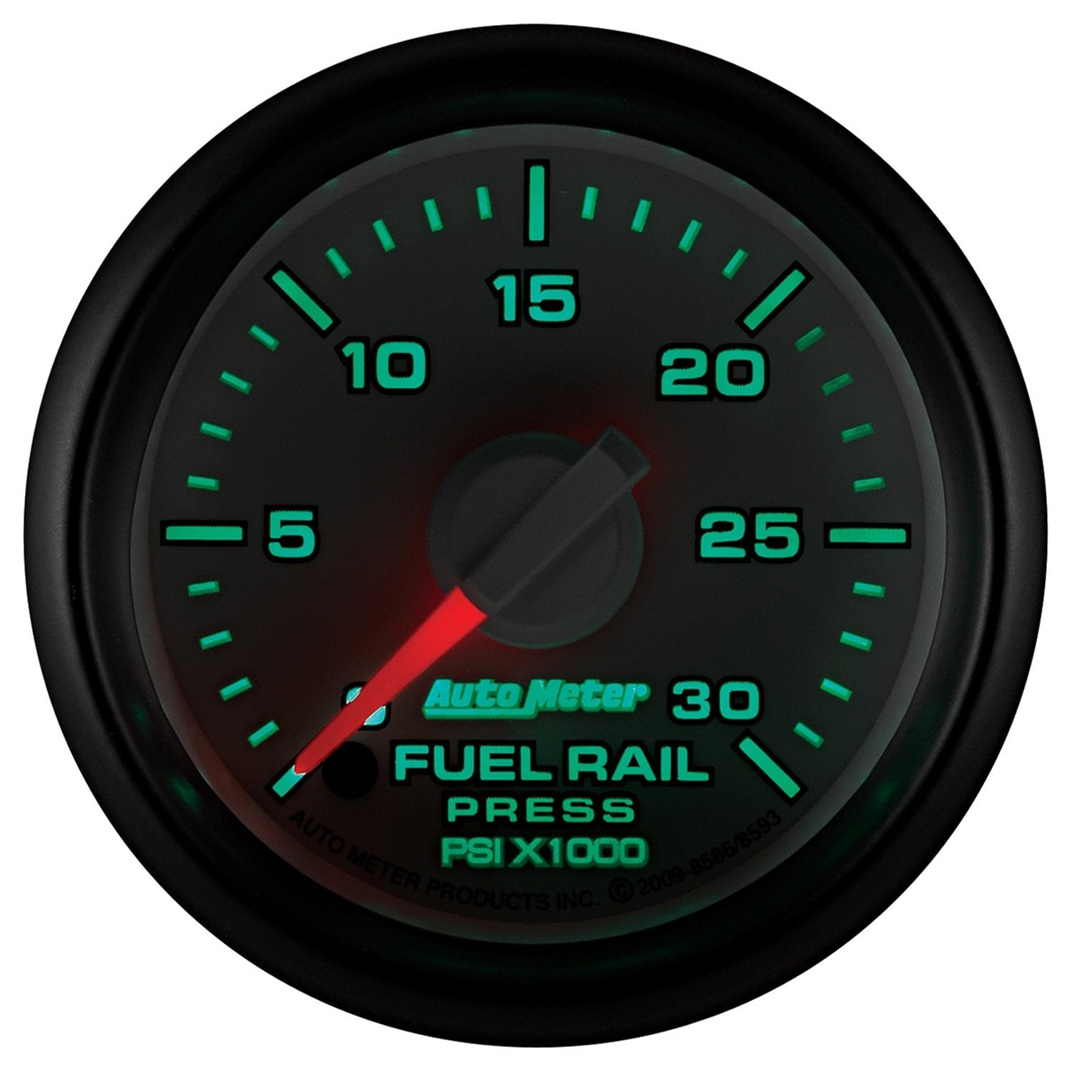 Auto Meter 8593 2-1/16" 0-30000 PSI Fuel Rail Pressure Gauge Dodge Cummins 6.7L 2007.5 and Newer GM Duramax Lbezel and LMM