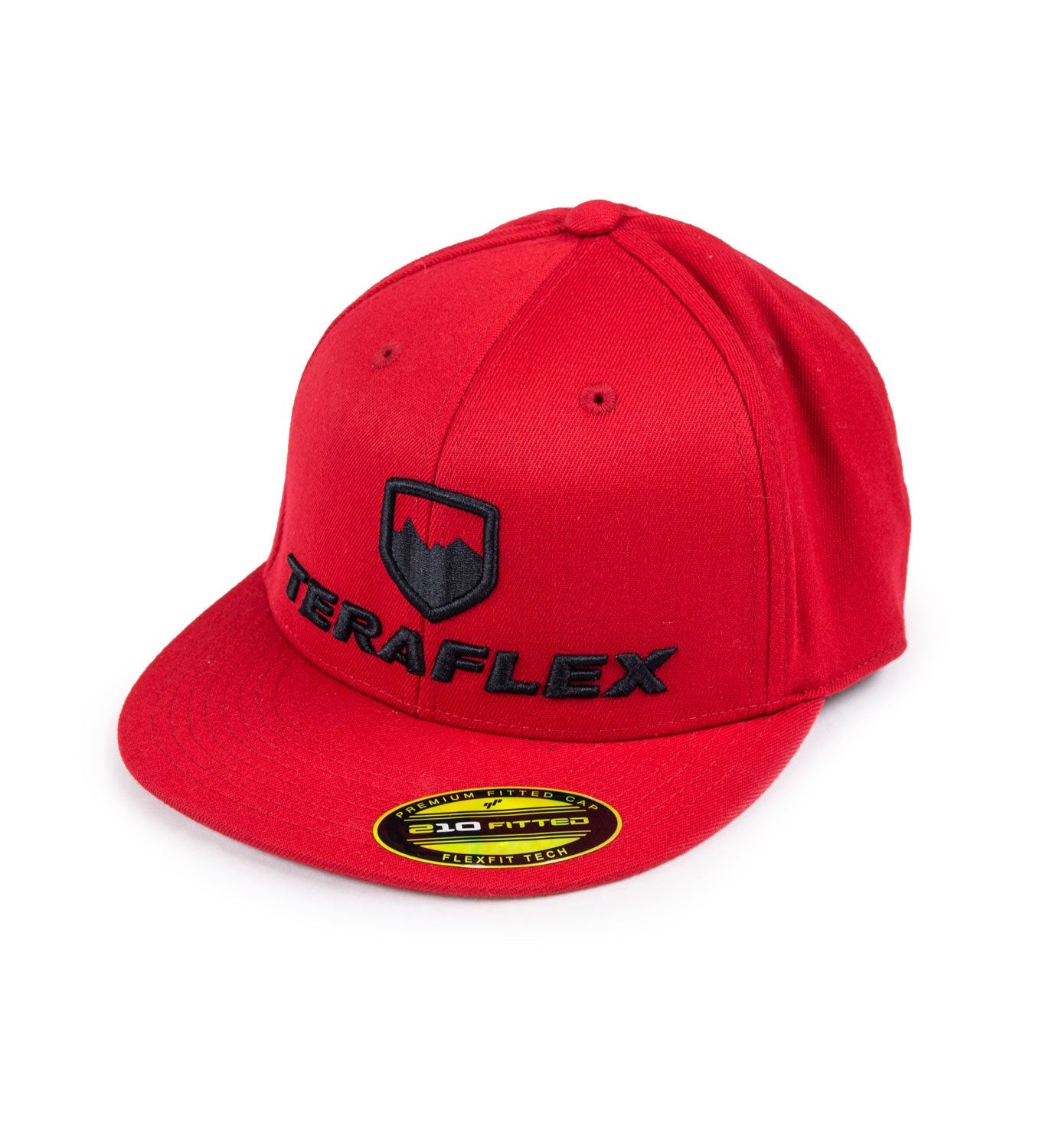 Premium Flexfit TeraFlex 5237024 Hat, Flat Visor Red - Small/Medium, 1 Pack