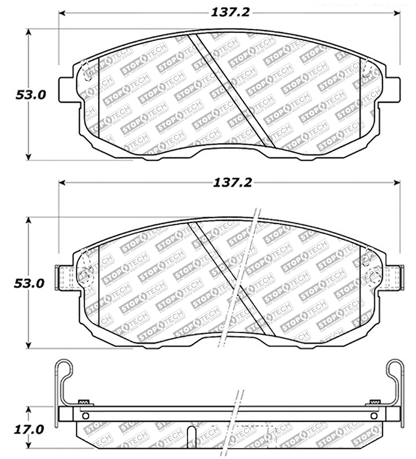 Brake Pads StopTech 305.06530 Street Select with Hardware