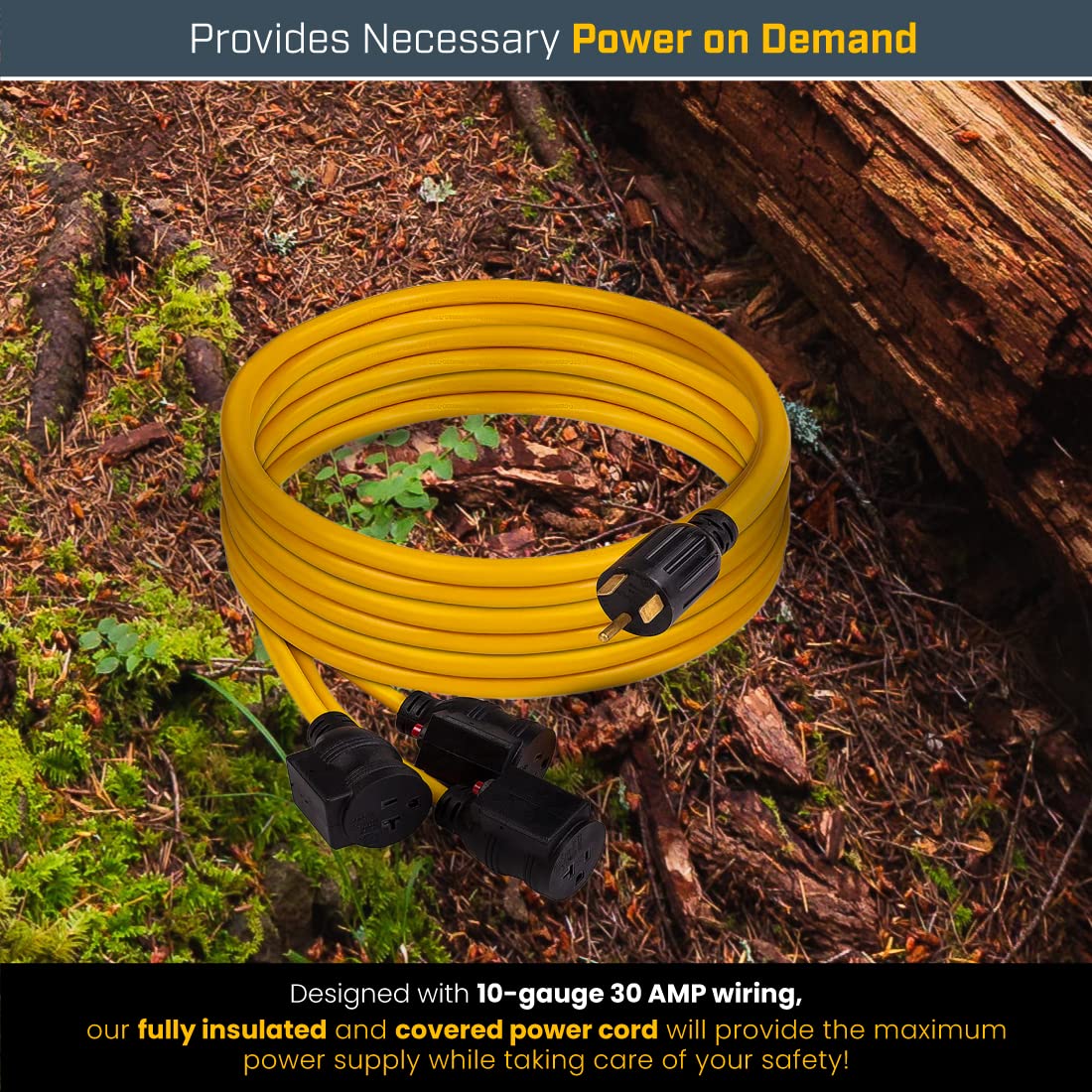 Generator Cord Firman 1101 Heavy-Duty, L5-30P, 25 Ft. - Quantity 1