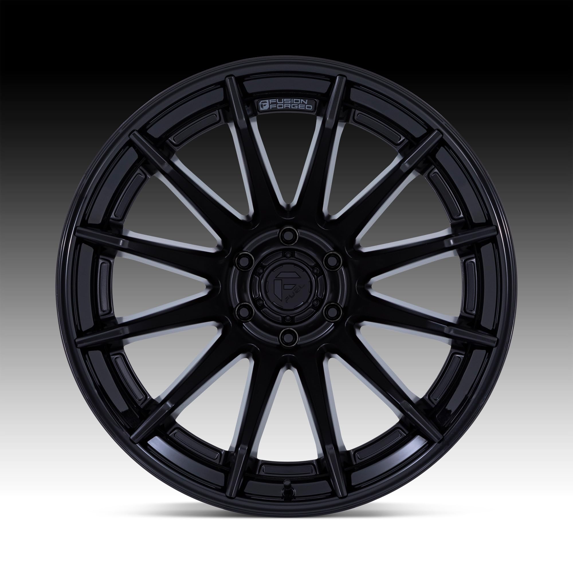FUEL OFF-ROAD 24X12 FC403 BURN 6X5.5 4.77-44mm MATTE BLACK WITH GLOSS BLACK LIP - FC403MX24126844N
