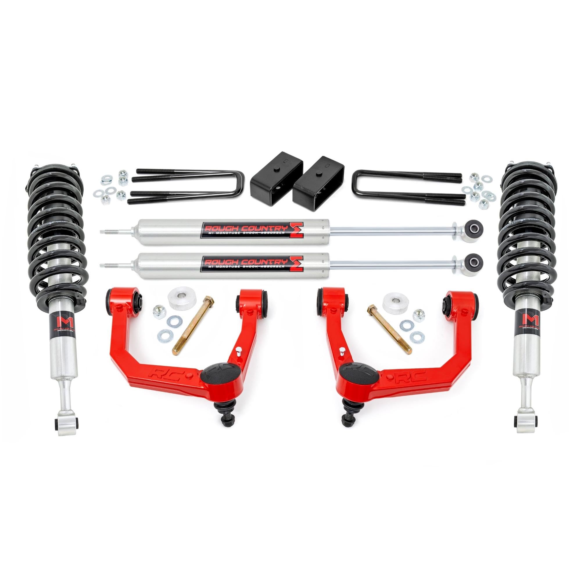 3.5" Rough Country Bolt-On Lift Kit w/M1 Struts for 2005-2023 Tacoma - 74240RED