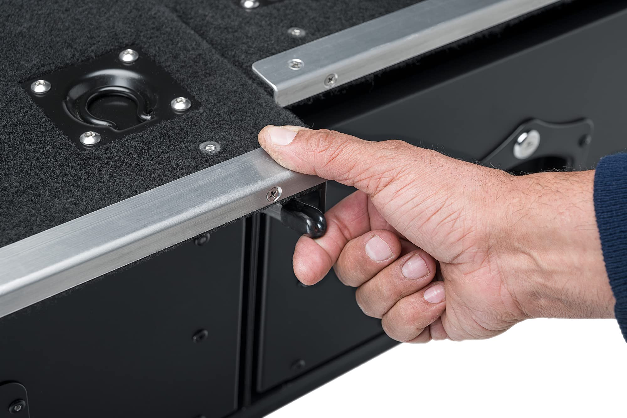 Cargo Storage Drawers Rugged Ridge for Jeep Wrangler JLU | Steel, Black | 13551.42 | Fits 2018-2025 Jeep Wrangler JL Unlimited