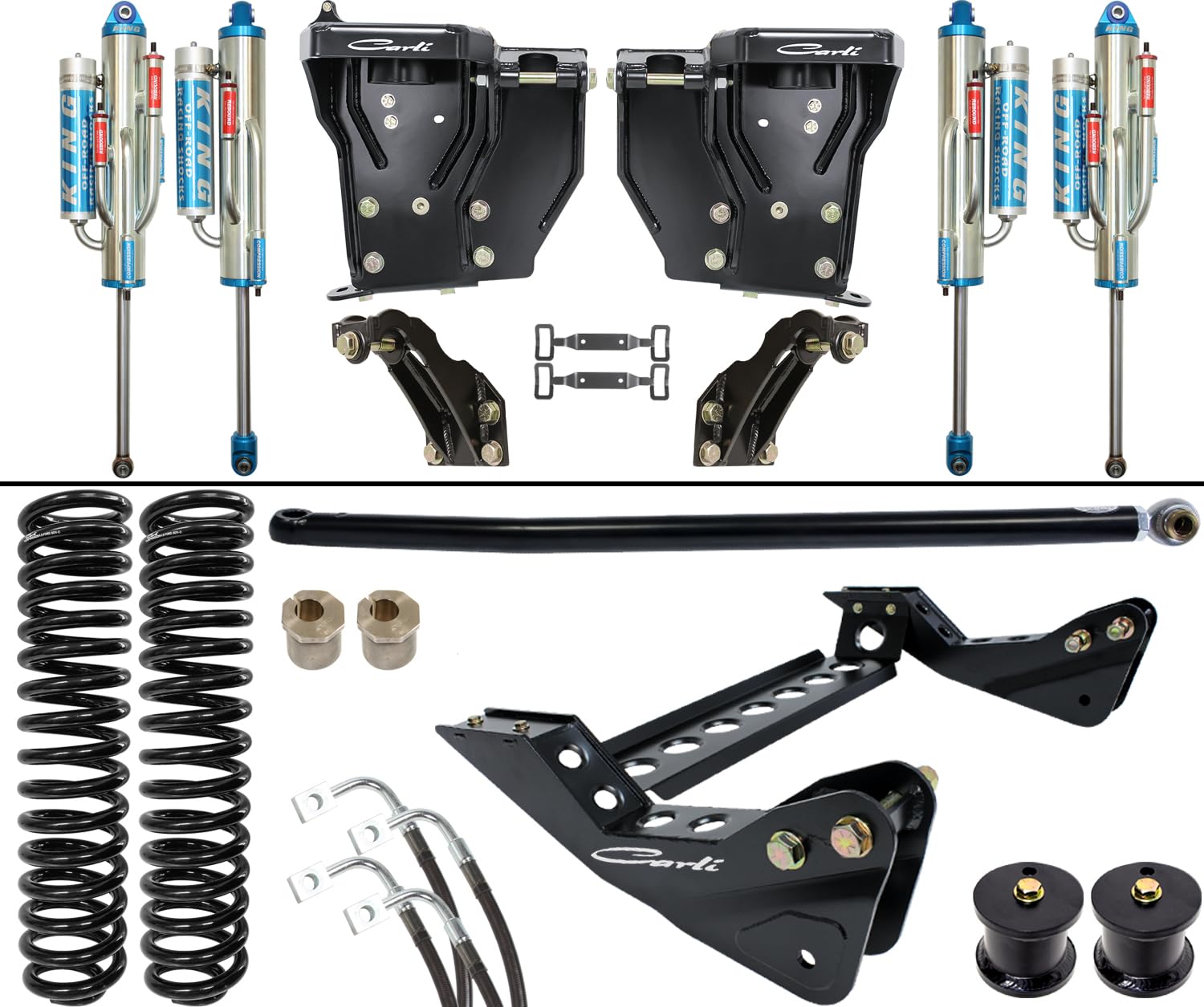 3.0 Carli Unchained Bypass System, Base, 4.5” Lift, 2011-16 Ford F250/F350