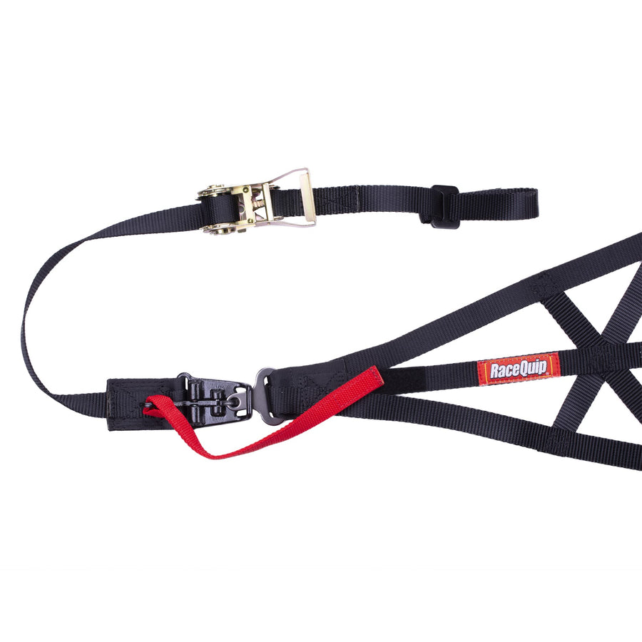 Window Net RaceQuip 828998RQP SFI 37.1 1 in Webbing Quick Disconnect Triangle Black