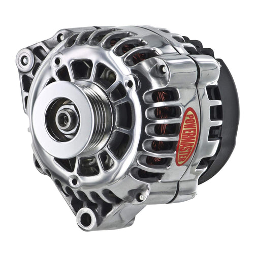Alternator Powermaster 682081 (GM CS130D Polish 165A 6 grv Pulley Offset Left Mtg 1-Wire or OE Hookup), 1 Pack