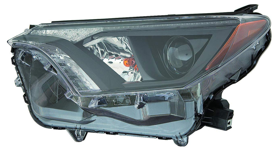 Depo R-AV4 TY 16-18 HL ASY HALOGEN W/BLK BEZEL NAL BLT LH CAPA