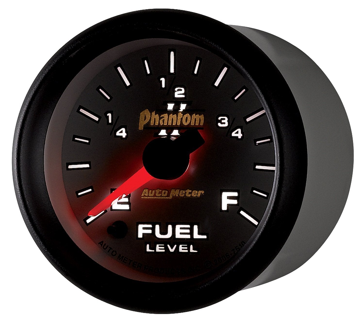 Auto Meter Phantom II 7510 2-1/16" Universal Stepper Full Sweep Fuel Level Programmable Empty - Full Range Gauge