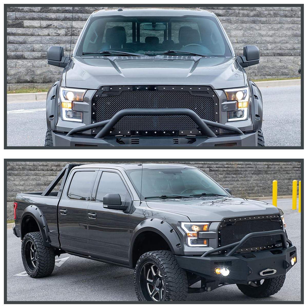 Power Spec-D Tuning Heated+LED Signal Black Right Passenger Side Mirror Compatible with 2015-2020 Ford F150