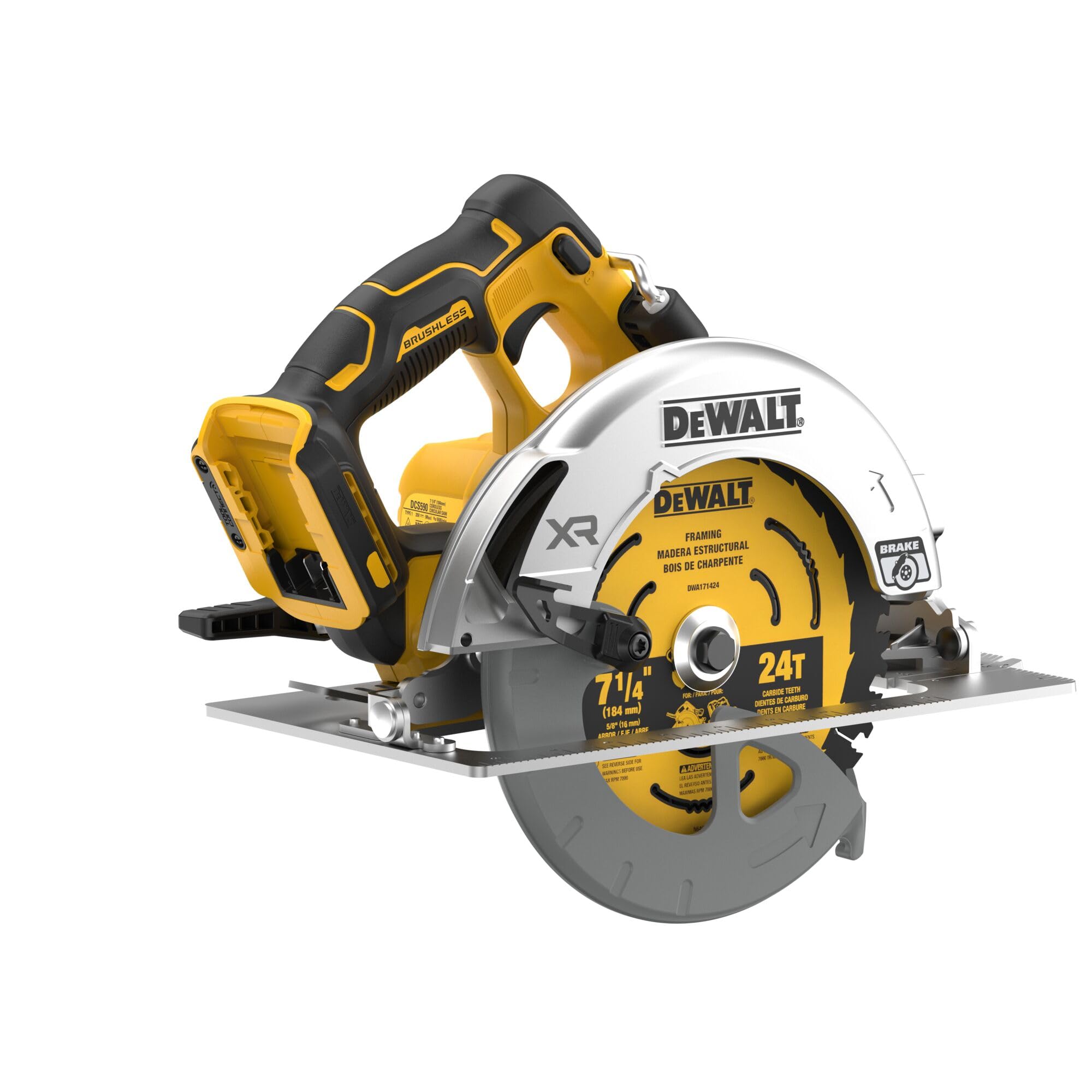 20V MAX XR DEWALT Brushless Cordless 7-1/4 in. Circular Saw, Tool Only (DCS590B)