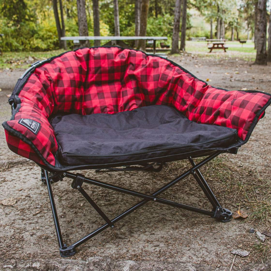 Kuma Dog Lazy Bed RED Plaid
