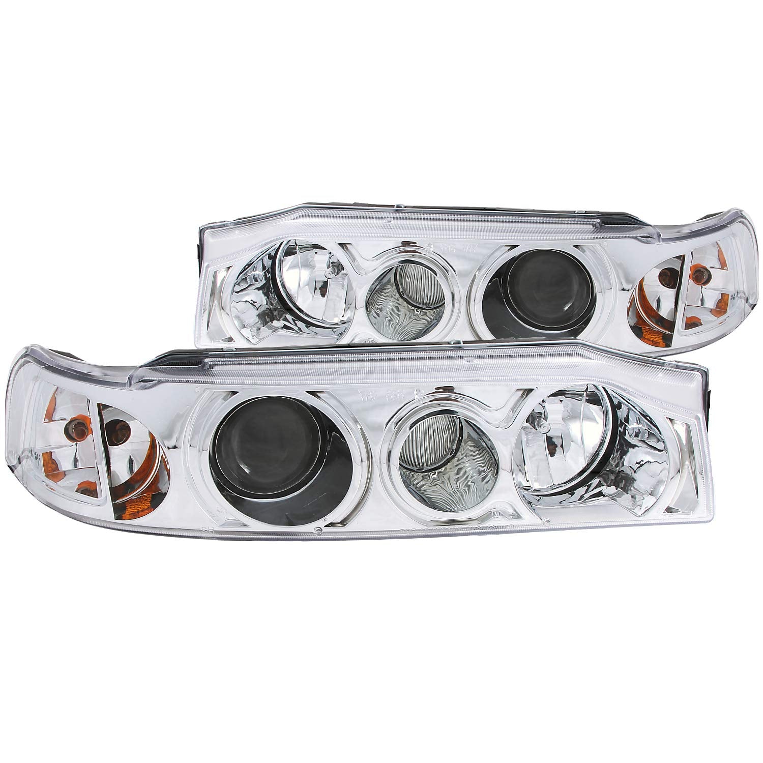 Honda Accord Anzo USA 121049 Projector 1Pc with Halo Chrome Headlight Assembly - (Sold in Pairs)