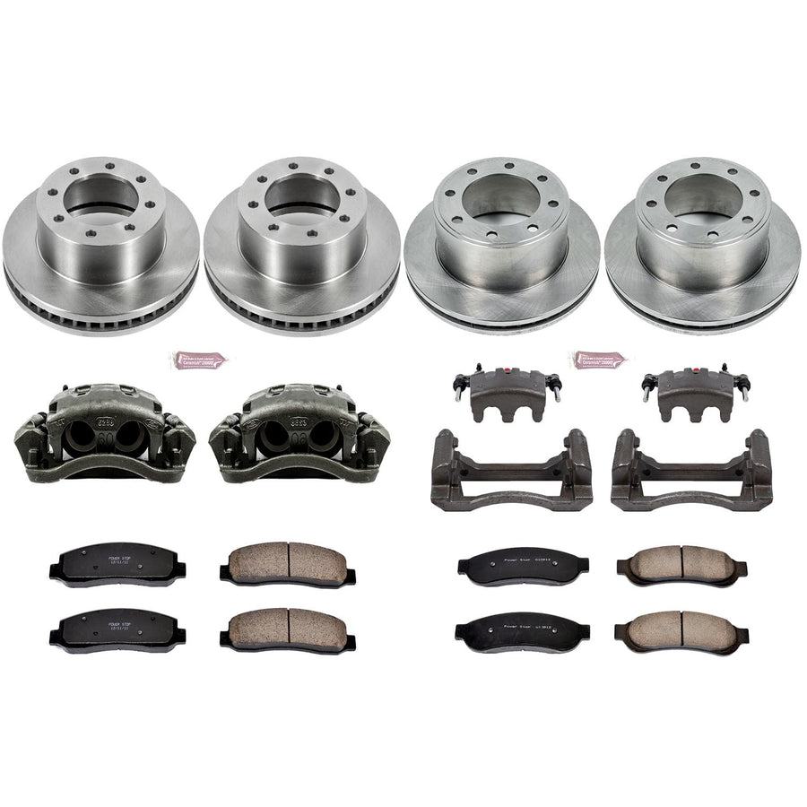 Power Stop Autospecialty KCOE5459 1-Click OE Replacement Brake Kit with Calipers For Ford F-250 Super Duty 2009-2010 [Model Specific]