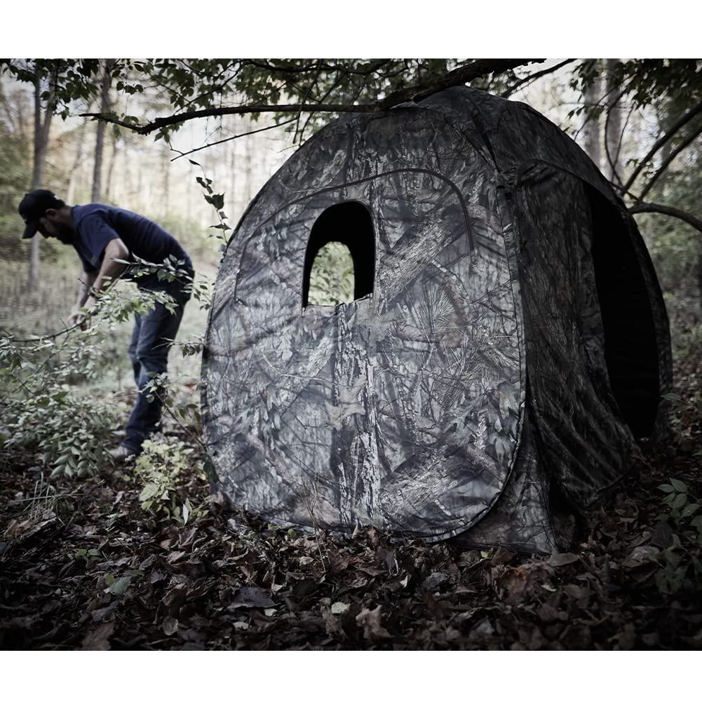 Doghouse Ameristep Run & Gun Hunting Blind | Lightweight 2 Person Ground Blind in Mossy Oak Break-Up Country, One Size