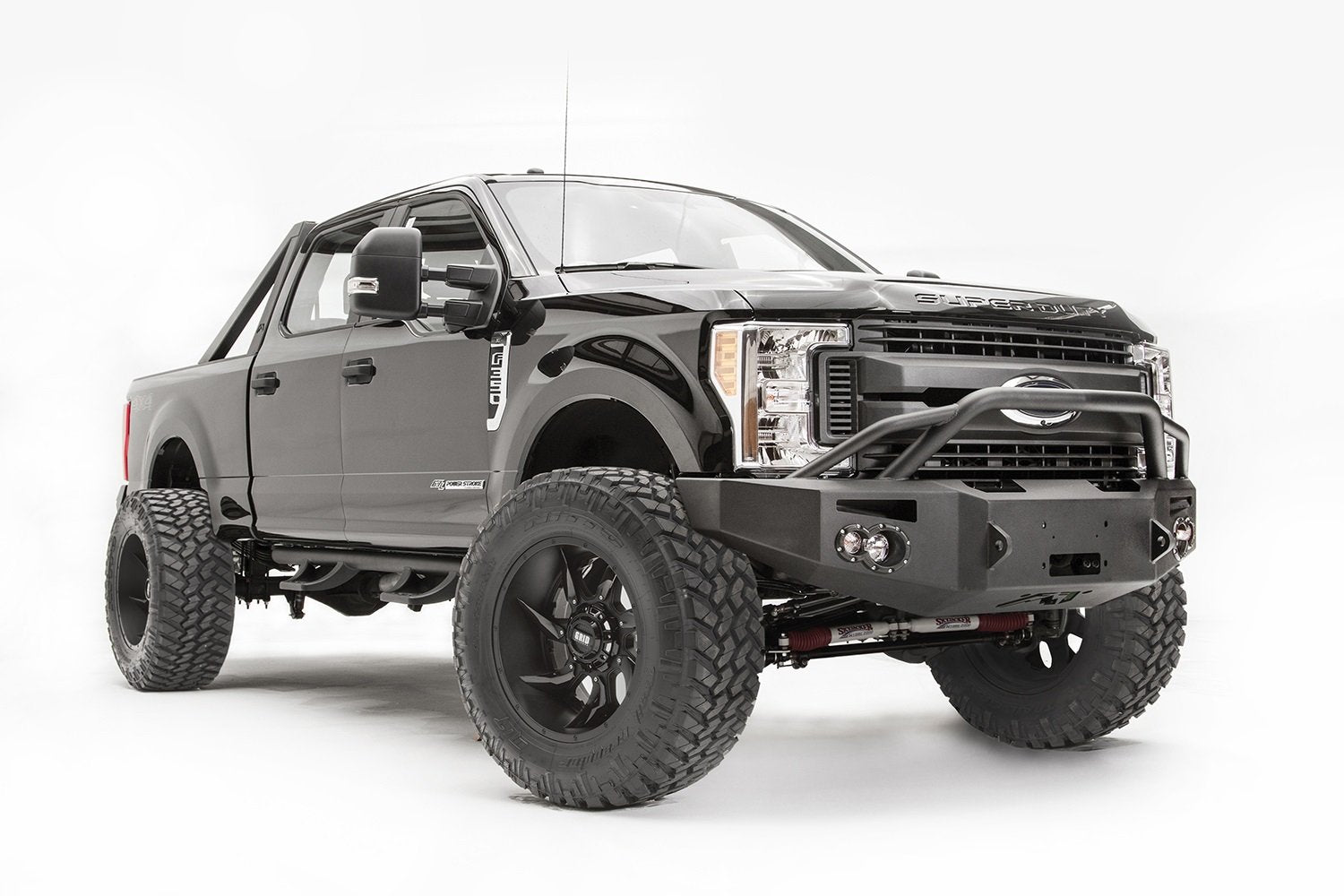 Fab Fours Premium Winch Front Bumper FS17-A4152-B Uncoated/Paintable w/Pre-Runner Grill Guard [AWSL]