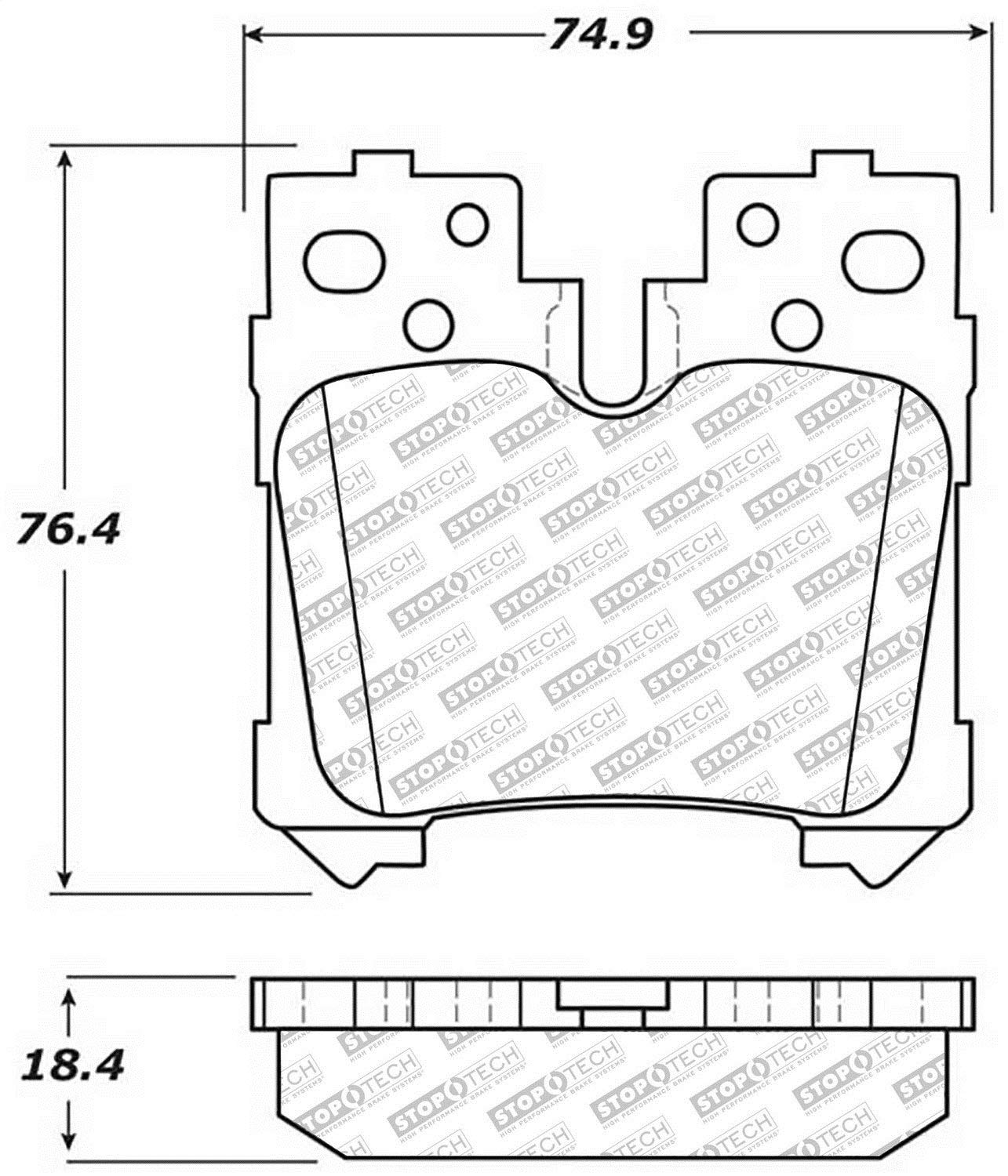 Brake Pads StopTech 305.12830 Street Select with Hardware