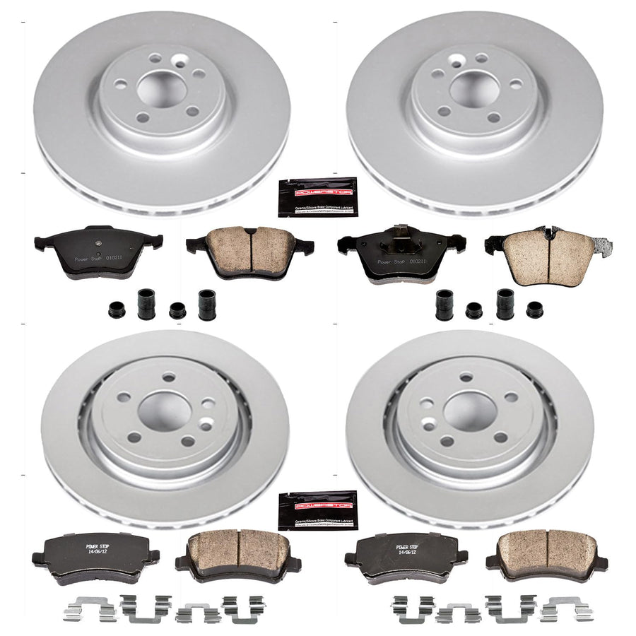 Power Stop Z23 Evolution Geomet Coated Brake Kit Front and Rear For Volvo S60 2011-2014, Volvo S80 2007-2014 [Model Specific]