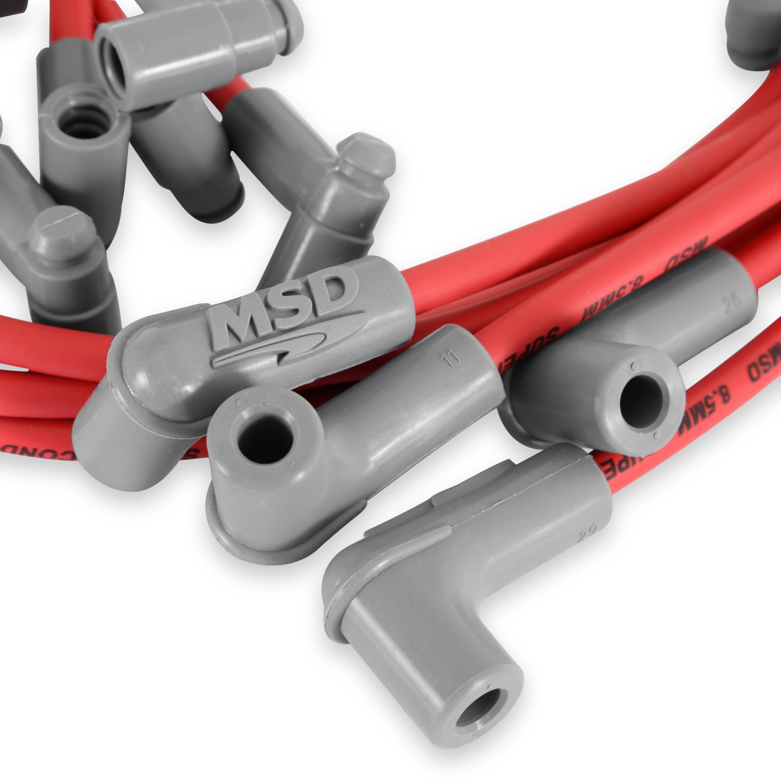 Super Conductor MSD 35659 Spark Plug Wire Set, Red