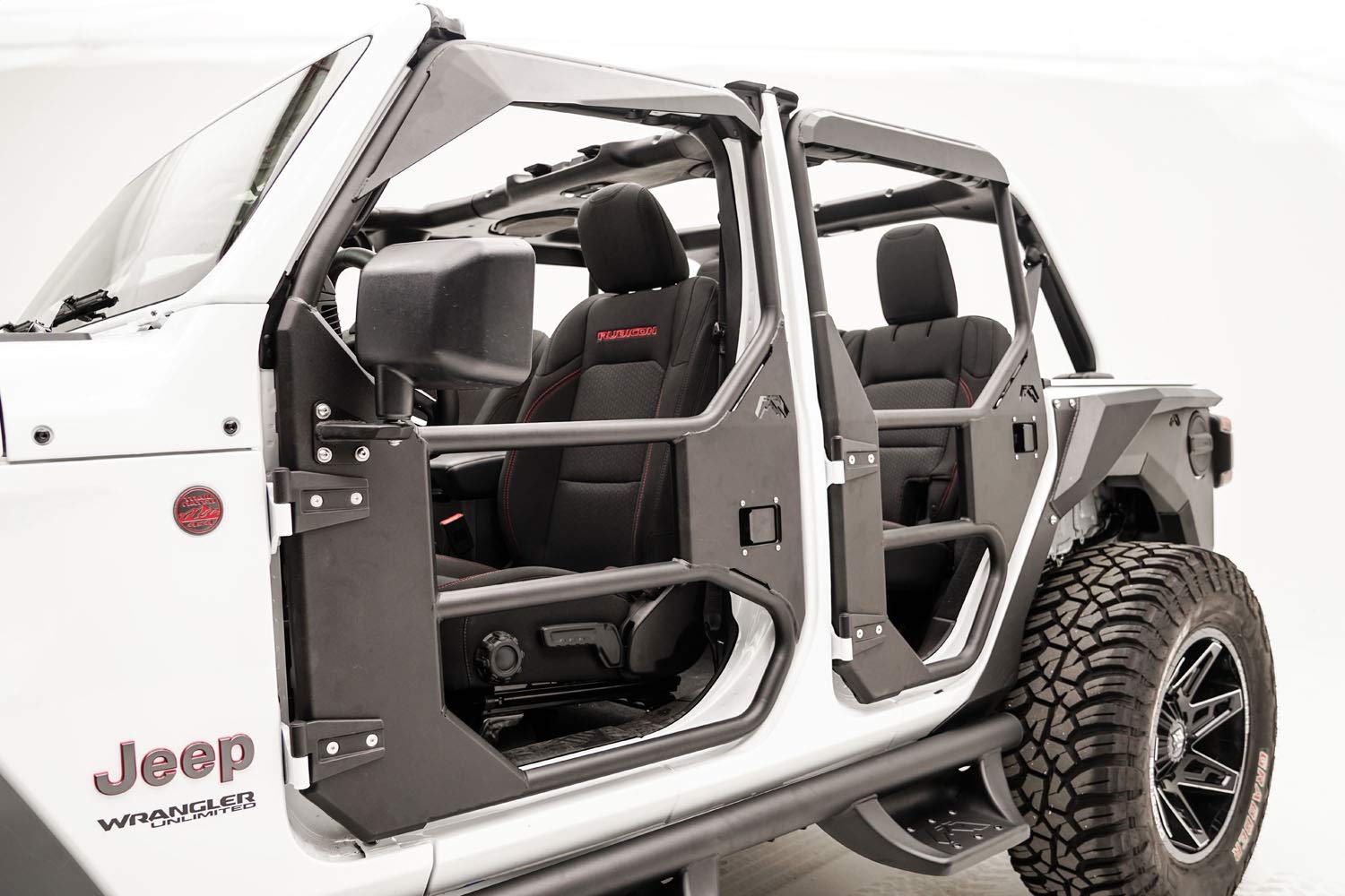 18-C Jeep Jl Fab Fours Front Full Tube Doors Bare Steel