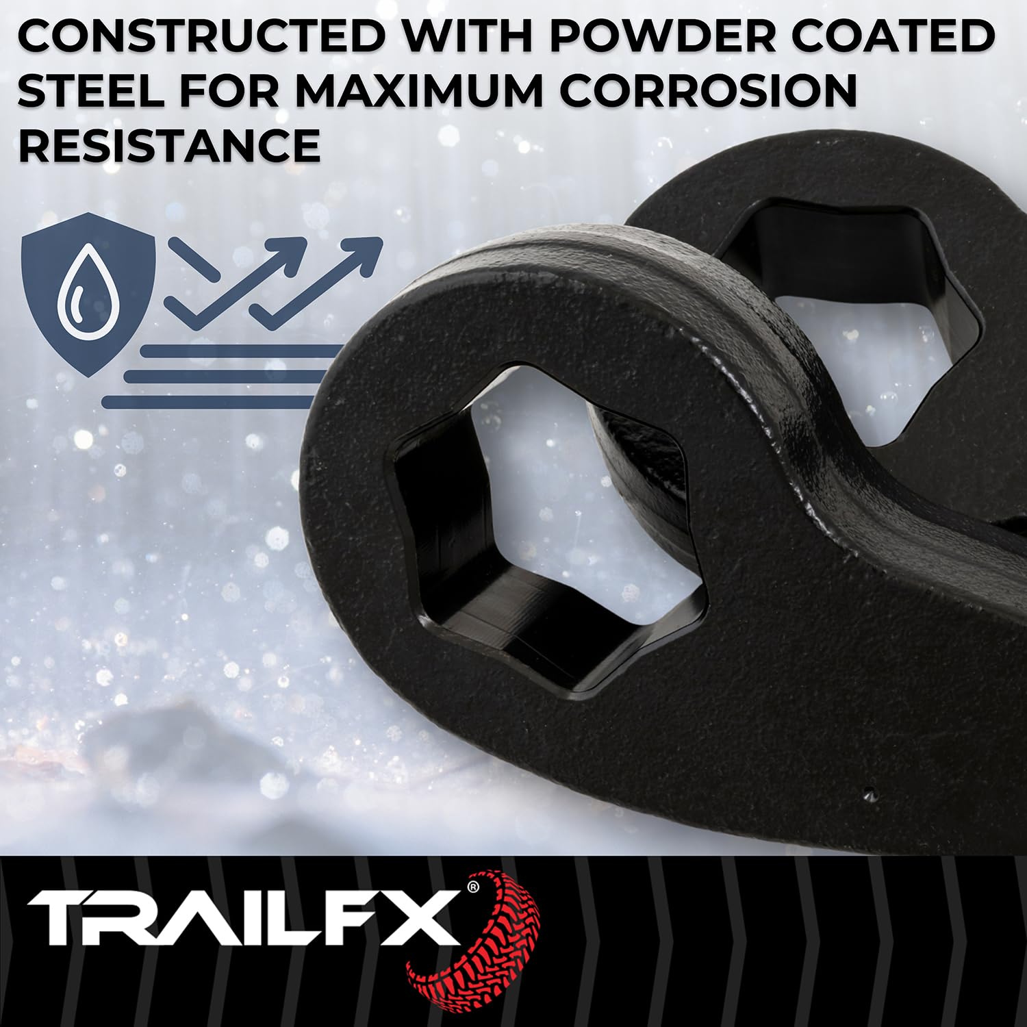 Trail FX Suspension Leveling Kit G22LL4, 2 Inch Lift, Lower Strut Spacer, Aluminum, With Strut Spacers And Installation Hardware, Fits 2011-2019 Chevrolet/GMC Silverado/Sierra 2500 HD/ 3500 HD