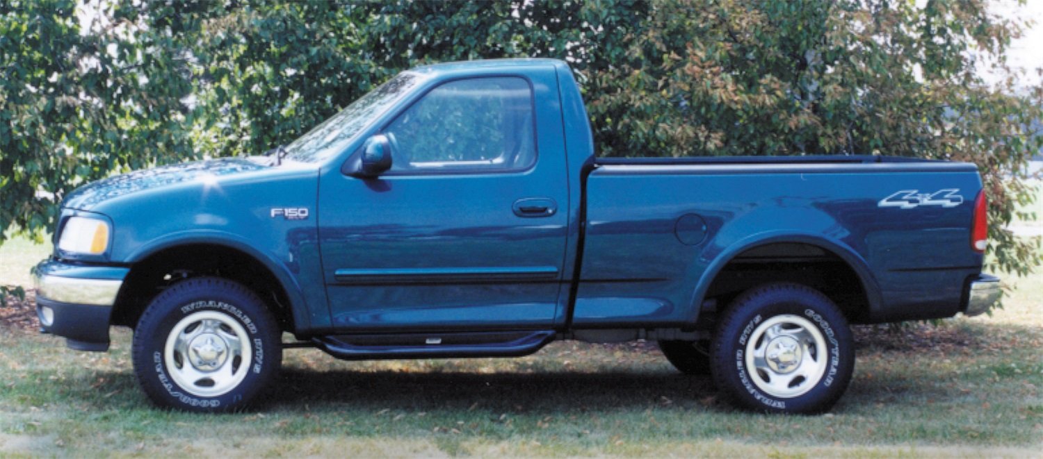 Owens Products Glastep 2084 Custom Molded Fiberglass Gray Running Boards 97-98 Ford F150 F250 W/O Flares 04 Ford F150 Heritage Standard Cab Fiberglass Gray, 1 Pack