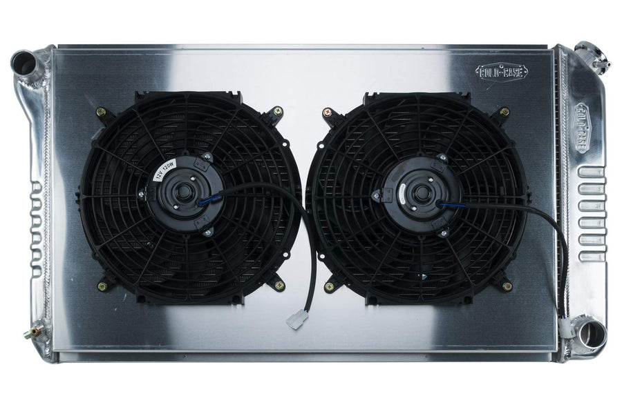 68-72 A-Body COLD - CASE Radiator MT Dual 12in Fan, Silver (GMA42K)