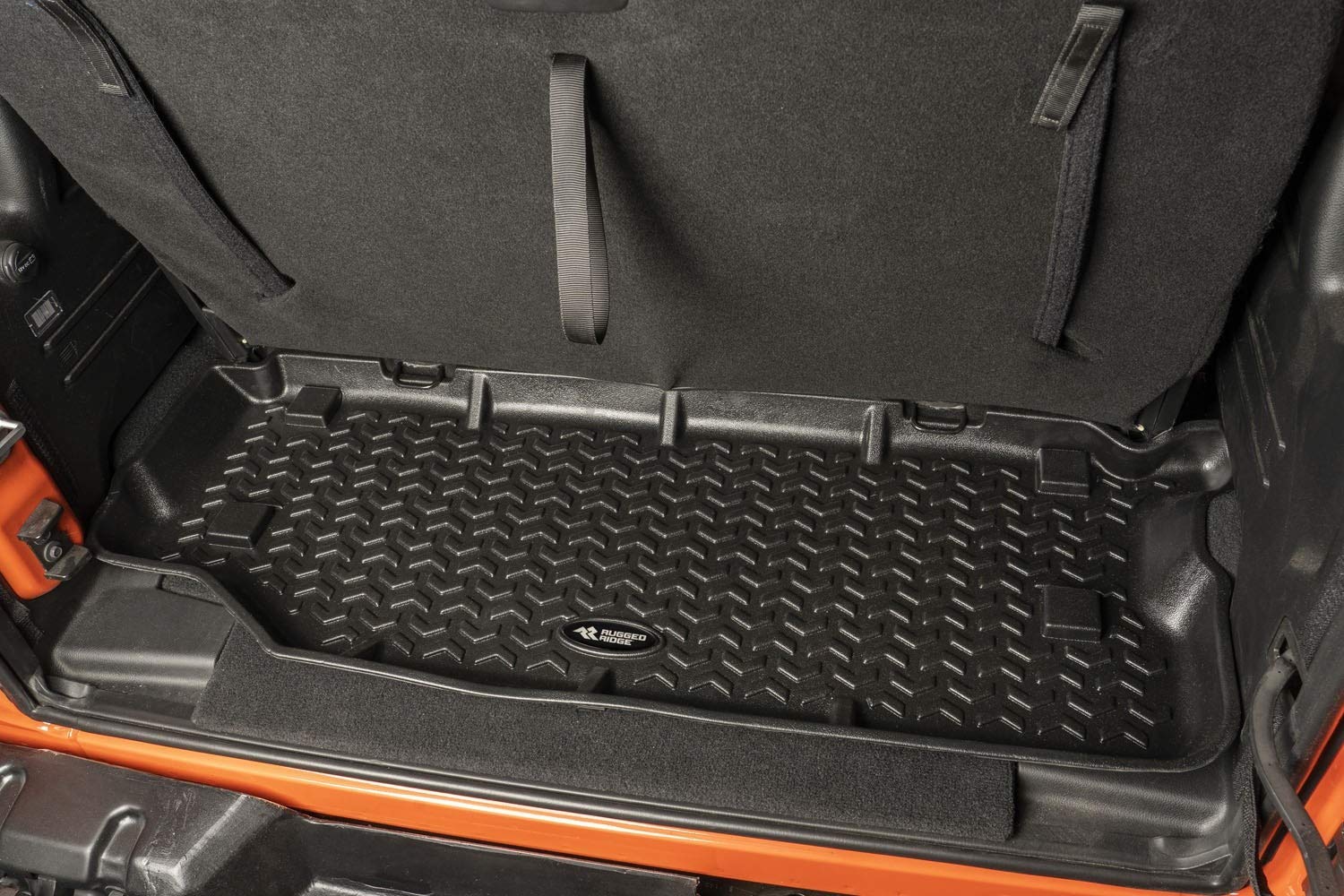 All-Terrain Rugged Ridge Cargo Liner for Jeep Wrangler JL | Black | 12975.52 | Fits 2018-2025 Jeep Wrangler JL 2-Door