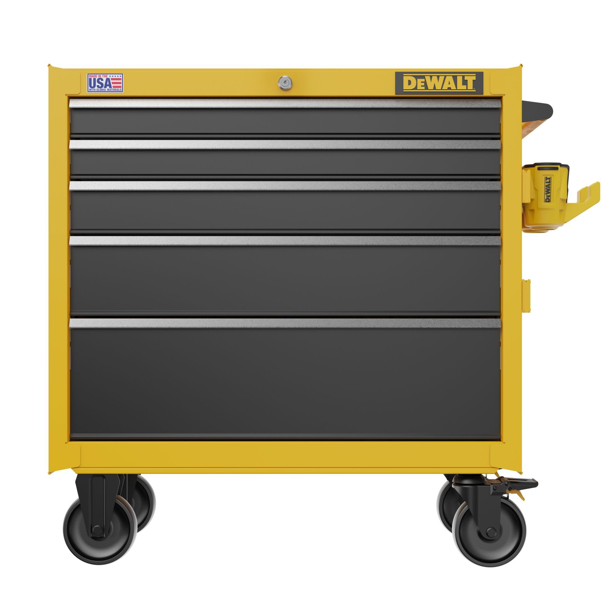 DEWALT Tool Chest Rolling with 5 Drawers, 37 Inch, 100lb Drawer Capacity, DEWALT Workshop Storage System Compatible (DWST37052)