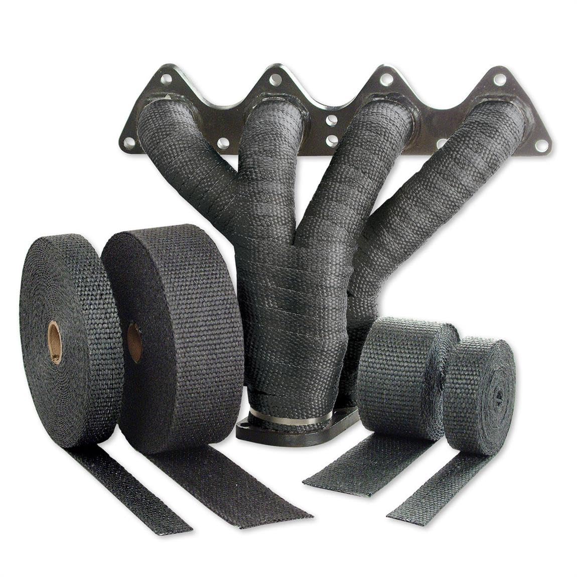 2" x 25' Pipe Wrap Kit Design Engineering with 4 Locking Ties - Black