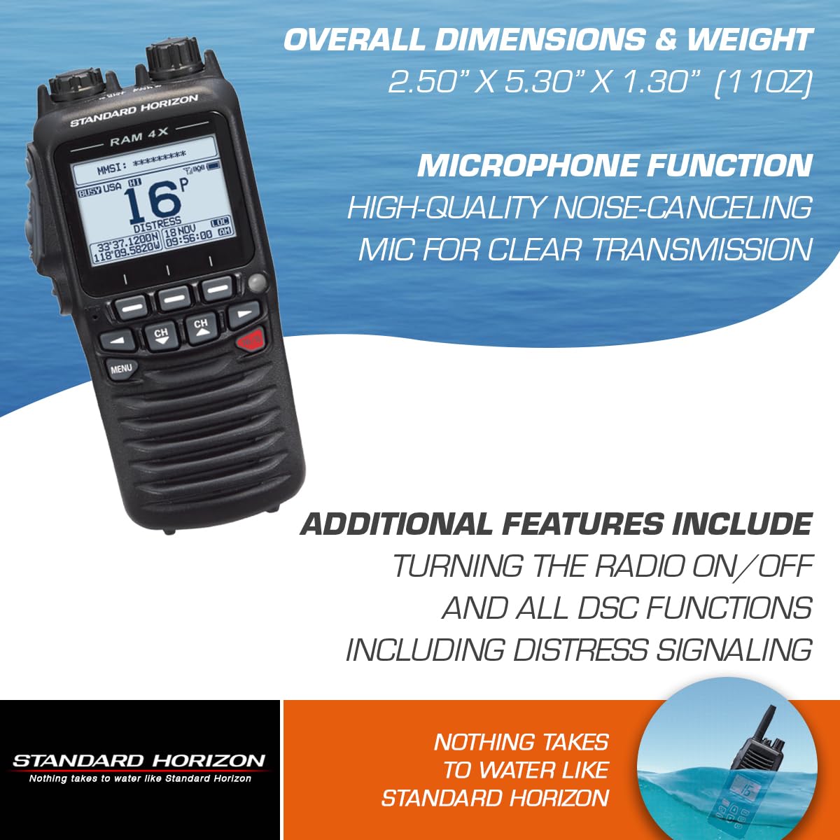 RAM4X Wireless Standard Horizon RAM Microphone f/GX2400