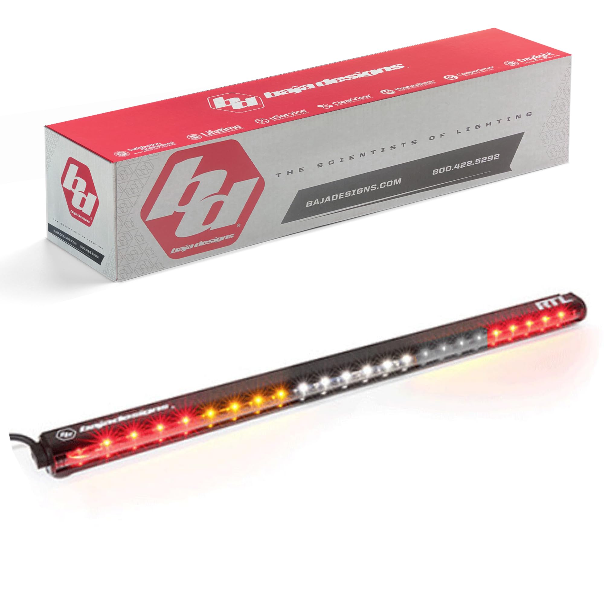 RTL-W Baja Designs Rear Light LED Bar for UTV - 30-inch (White)