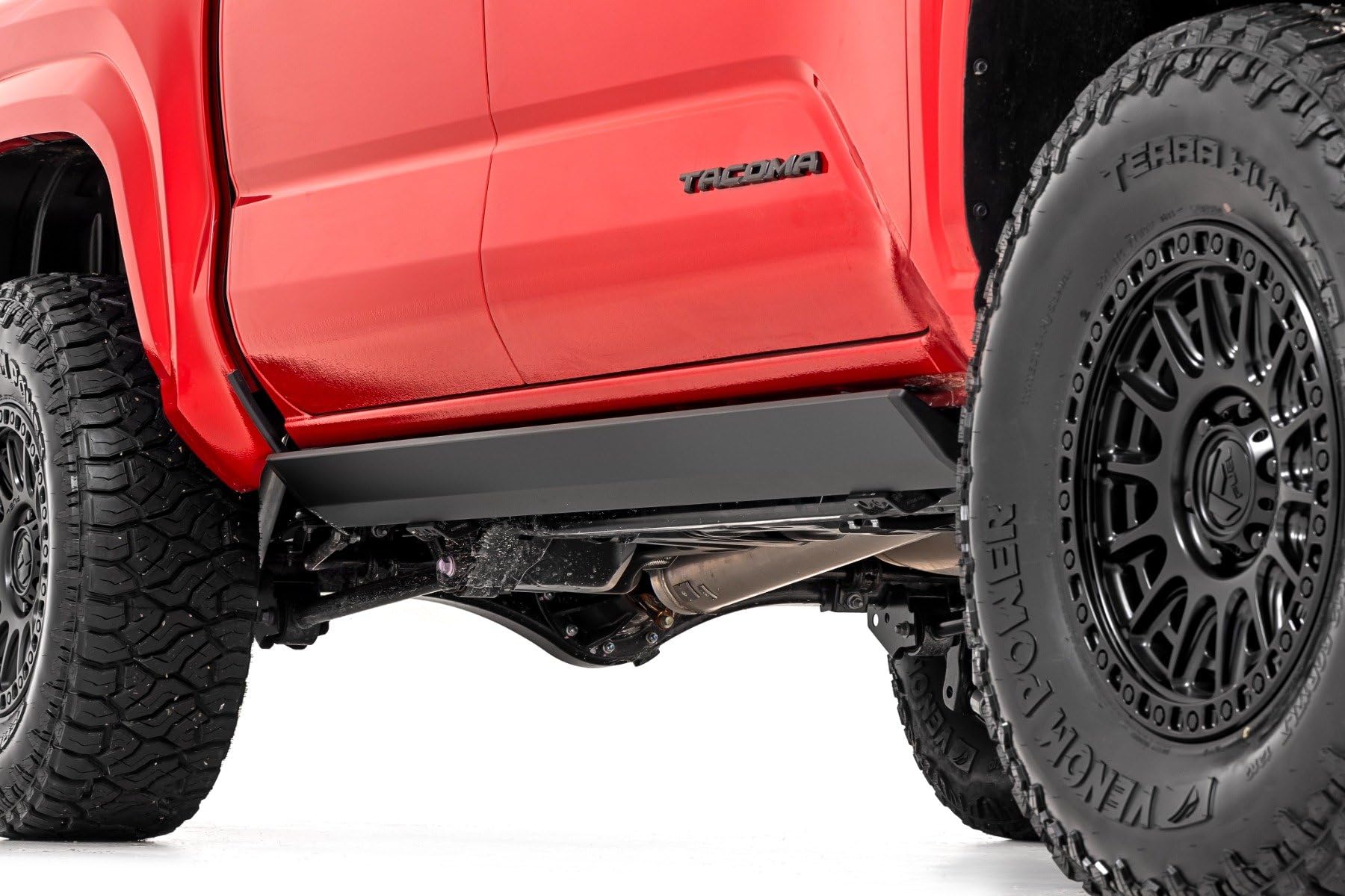 Power Running Boards Rough Country for Toyota Tacoma (2024-2025) Double Cab - Dual-Motor Electric Retractable Side Steps with LED Truck Step Lights