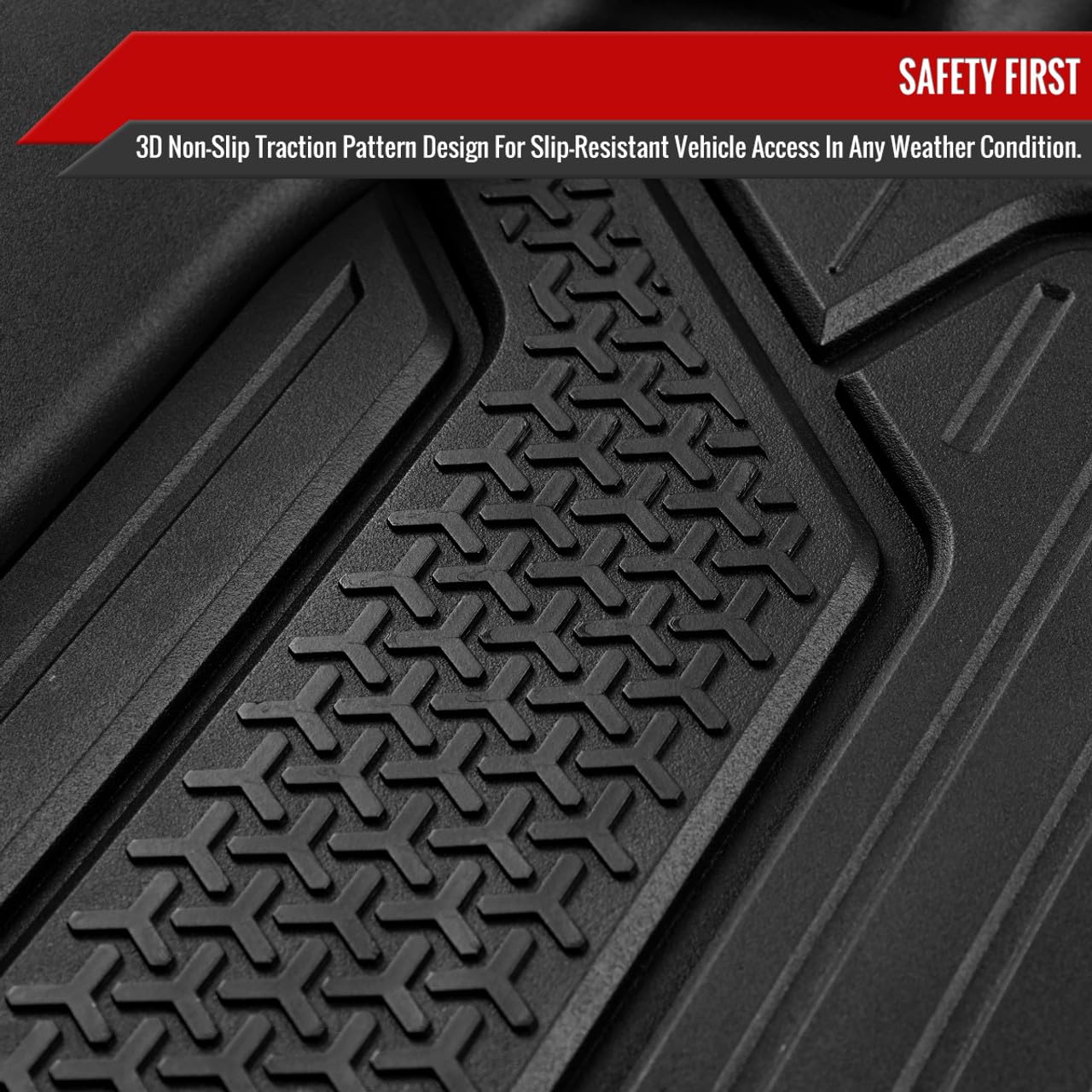 MAT-CV16-MP Spec-D Tuning Floor Mats Injecition Tpe 5 Piece 2 Front 3 Back HONDA CIVIC 16-21