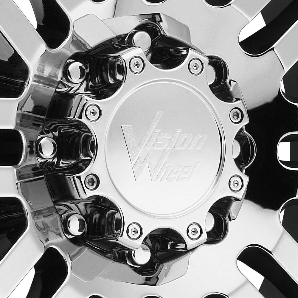 Vision 16 Warrior Chrome Wheel / Rim 6x130 & with a 45mm Offset and a 84 Hub Bore. Partnumber 375-6663C45
