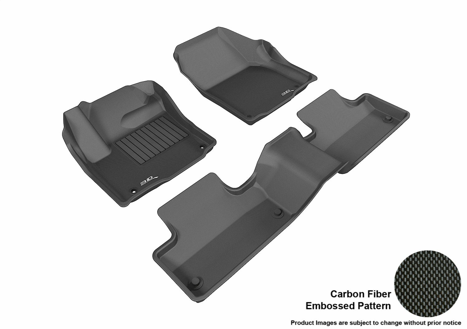Complete Set 3D MAXpider L1LR01801509 Custom Fit All-Weather Floor Mat for Select Land Rover Range Rover Evoque Models - Kagu Rubber (Black), Gray