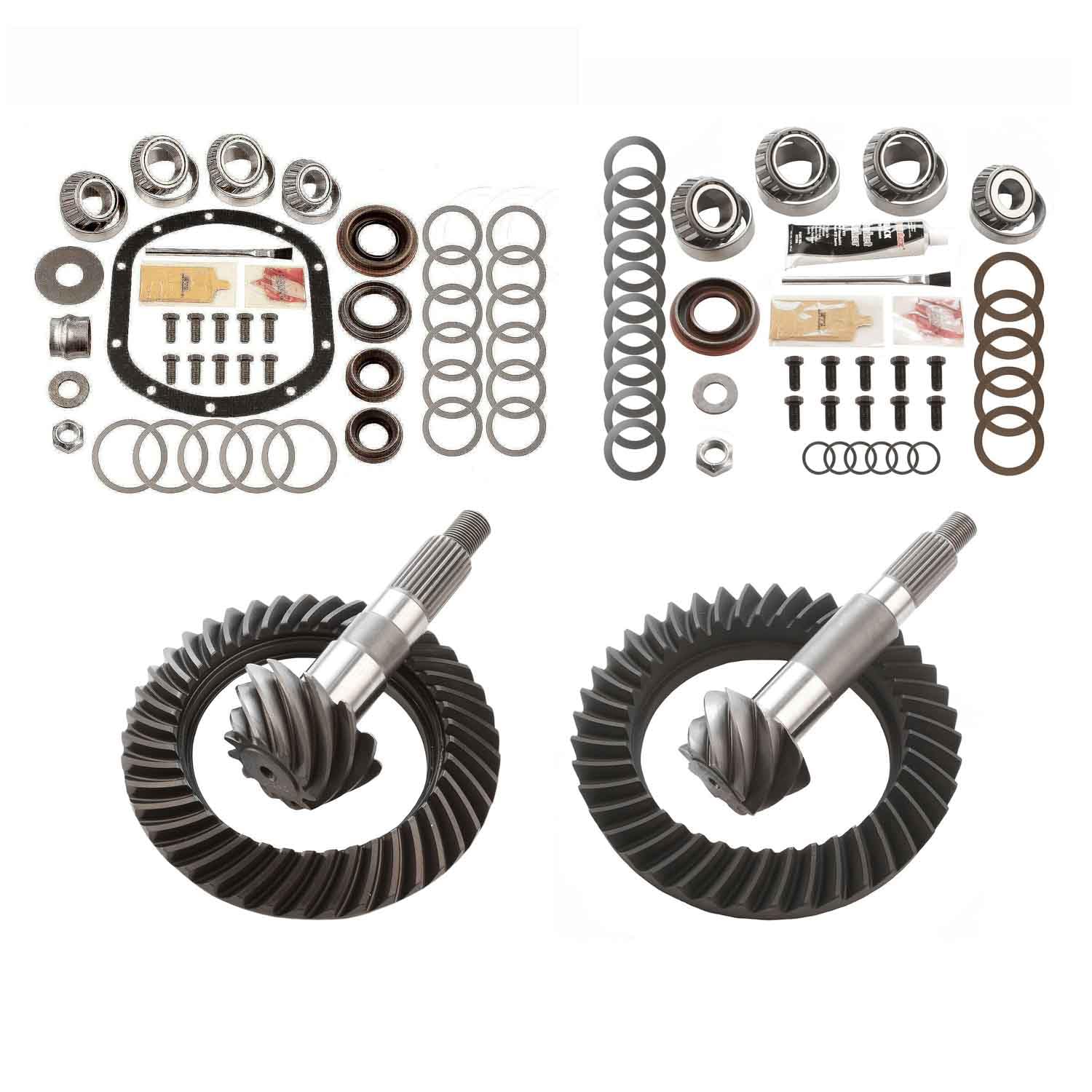 Differential Ring & Pinion EXCEL 161 XLK5014 with Rebuild Kit For Dana 30 Front & Dana 44 Rear, Gear Ratio 4.88, 10-Bolt, 26 Spline Fits Jeep Wrangler TJ (1997-2006) Rep. Revolution REV-TJ-D44-488-K