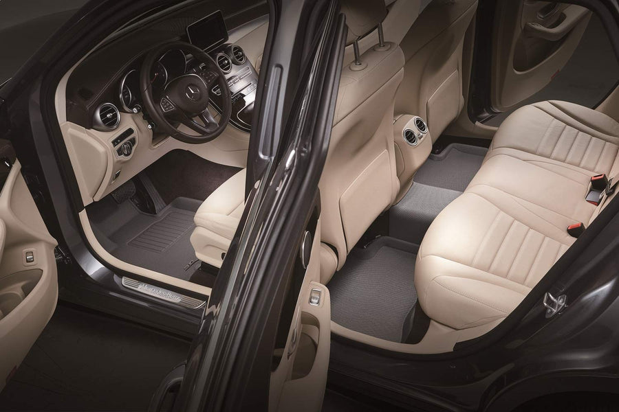 3D MAXpider Kagu Custom Fit Floor Mat (Gray) for 2019-2021 GMC/Chevrolet Sierra/Silverado 1500 Crew - 1ST Row 2ND Row