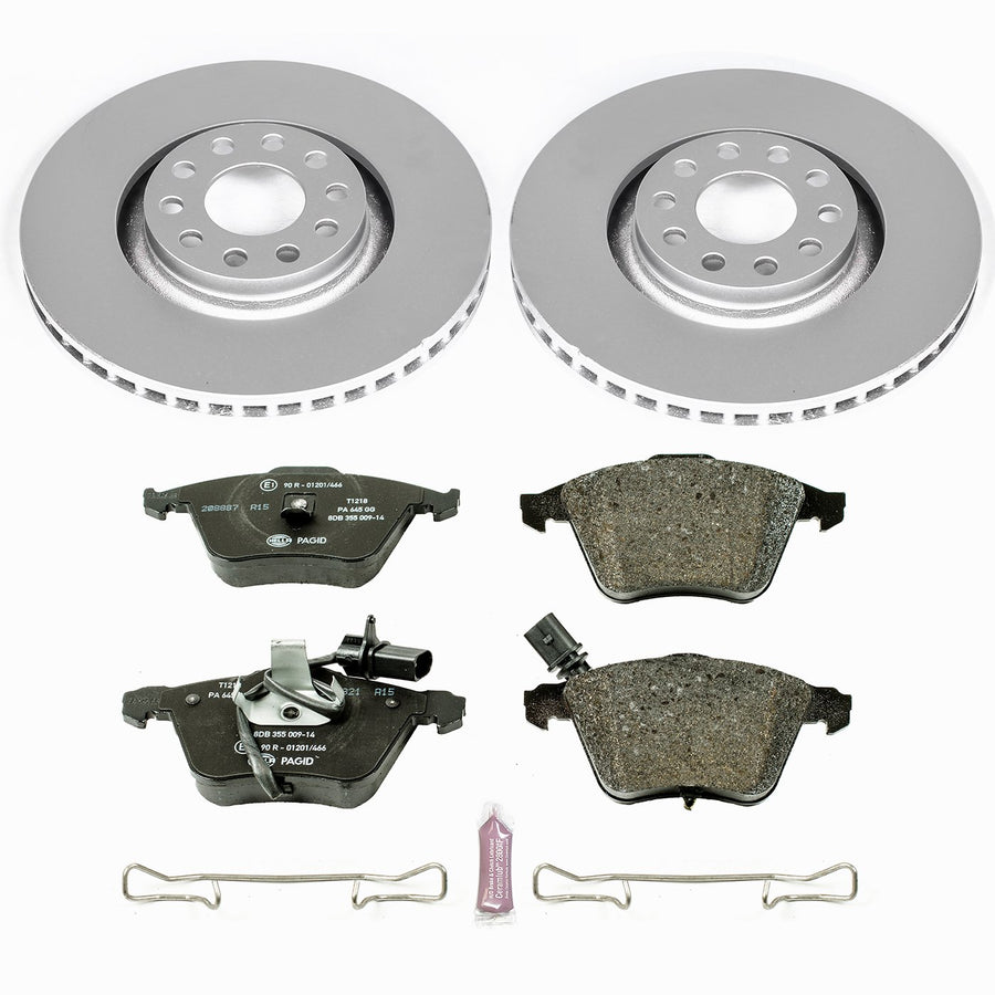 Power Stop ESK891 Euro-Stop Front Brake Kit For Audi A6 2002-2004, Audi A6 Quattro 2002-2004, Audi Allroad Quattro 2001-2005 [Model Specific]