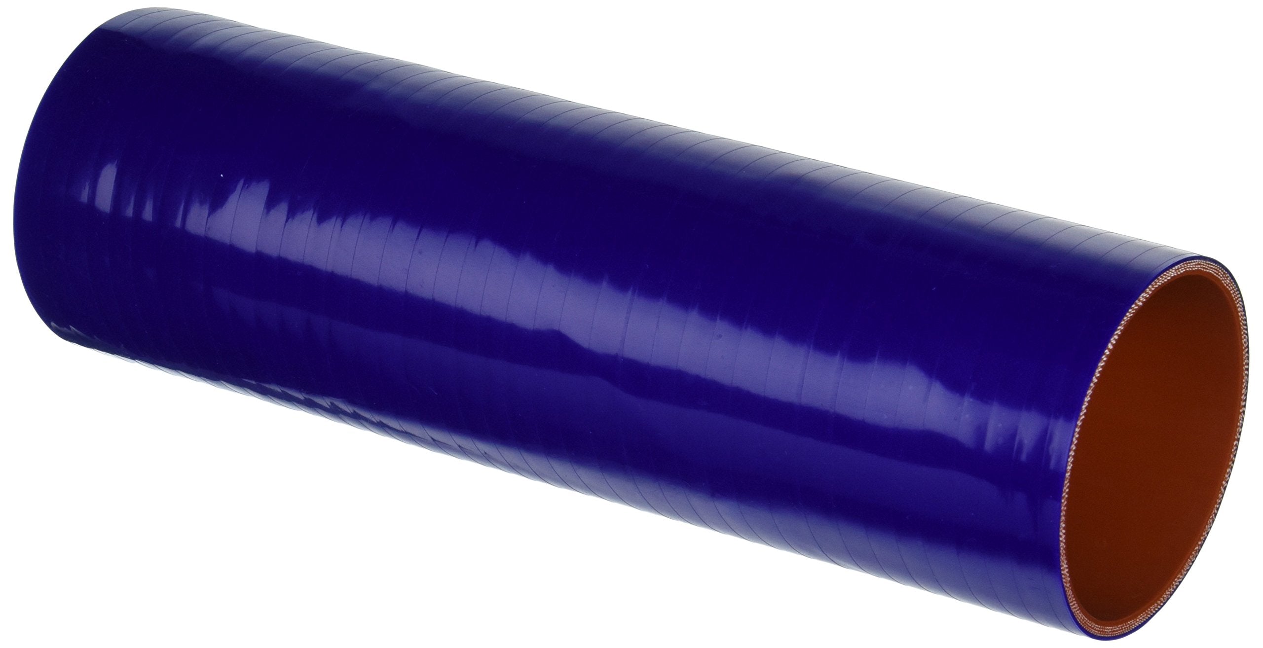 HPS Silicone HTST-350-BLUE High Temperature 4-ply Reinforced Tube Coupler Hose, 40 PSI Maximum Pressure, 12" Length, 3-1/2" ID, Blue