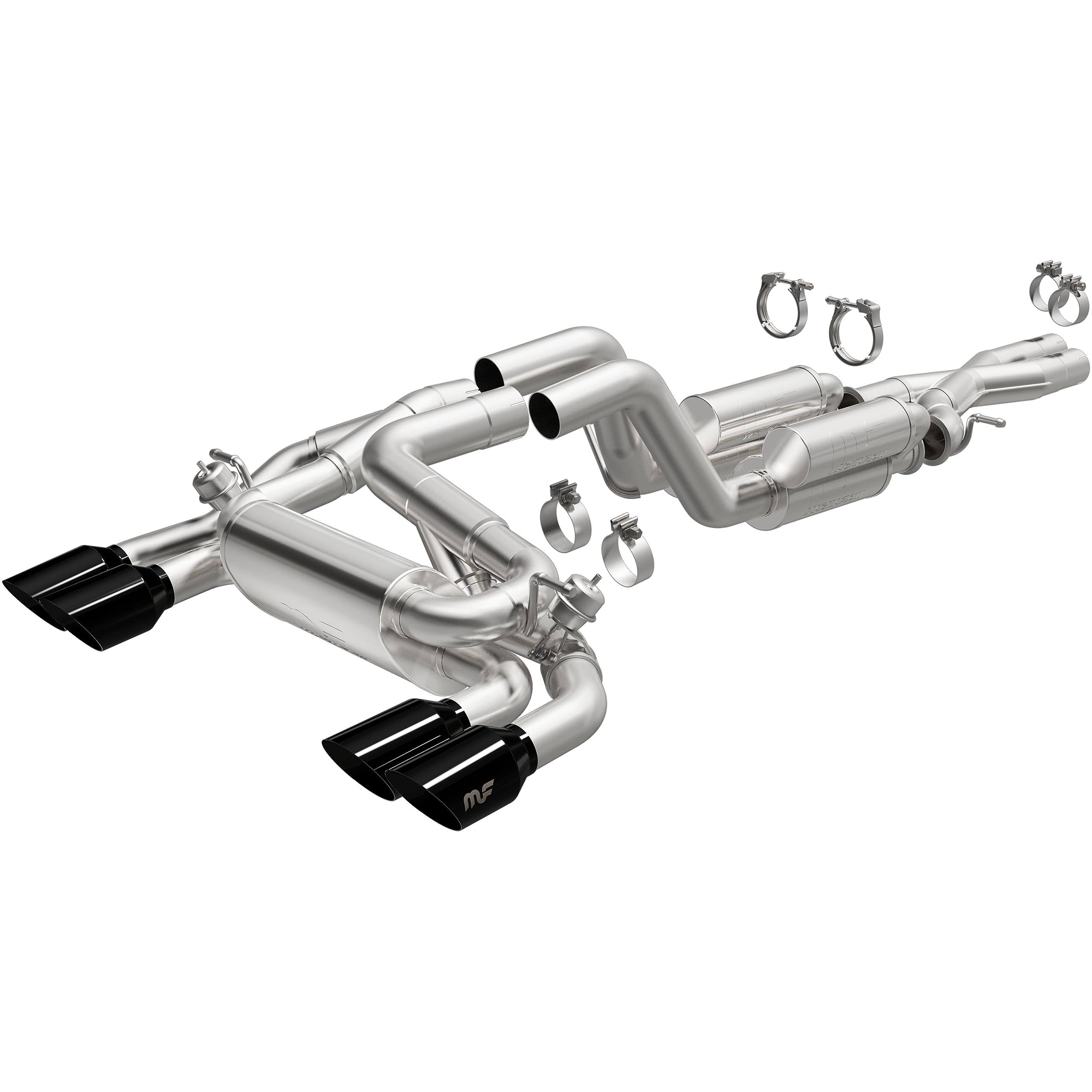 MagnaFlow Exhaust Performance System 19598: Cat-Back, Street Series, Compatible with 2021-2025 Jeep Wrangler, Quad Split Rear Exit Style