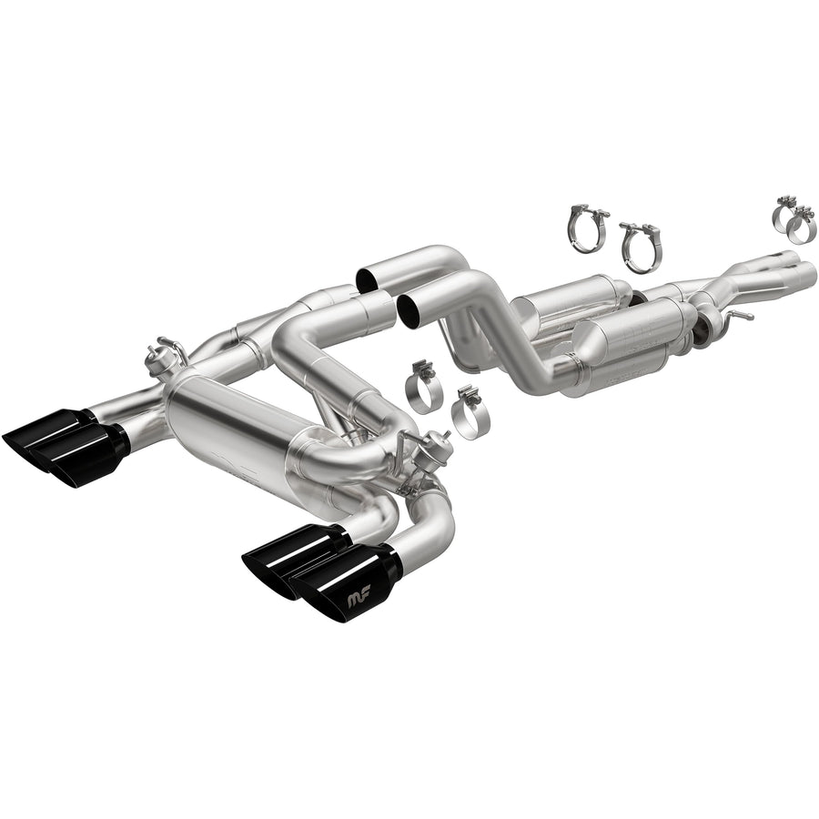 MagnaFlow Exhaust Performance System 19598: Cat-Back, Street Series, Compatible with 2021-2025 Jeep Wrangler, Quad Split Rear Exit Style